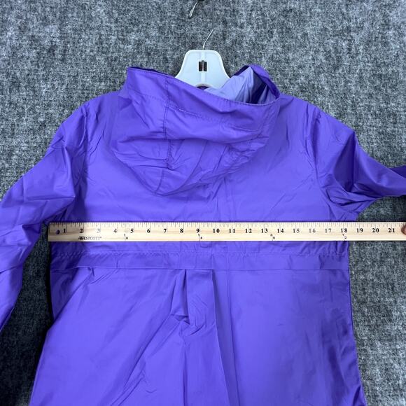Columbia Windbreaker Youth Girls Large 14/16 Purple Softshell Hooded Pockets - Picture 7 of 9